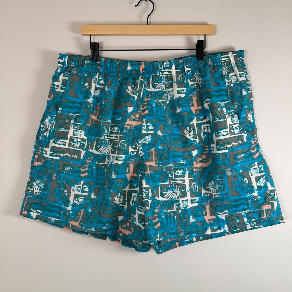 Columbia PFG Men's Backcast Lined Swim Trunks Water Shorts‎ Fishing XXL Hawaiian